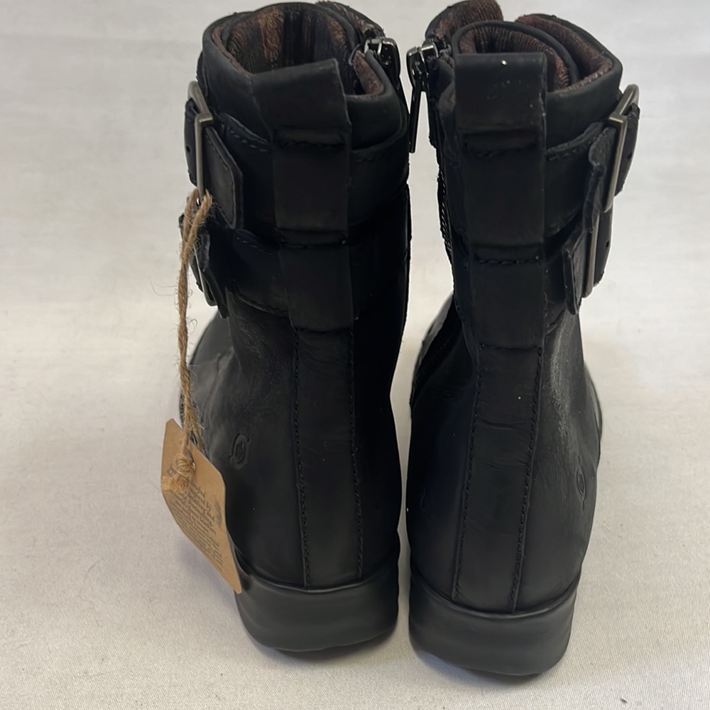 Born Camryn Boots Women's Size 6M Black Leather Retro Combat Ankle Boot - Picture 6 of 10